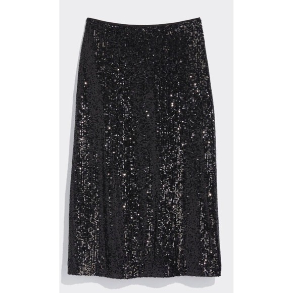 NWT Vineyard Vines Black Sequin Midi Skirt Sz XL MSRP $228 - Picture 2 of 12